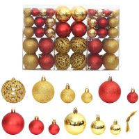 Julgranskulor 100 st guld och vinröd 3/4/6 cm vidaXL