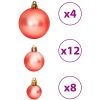 Julgranskulor 100 st rosa och rosenrött 3/4/6 cm vidaXL – miniatyr 7
