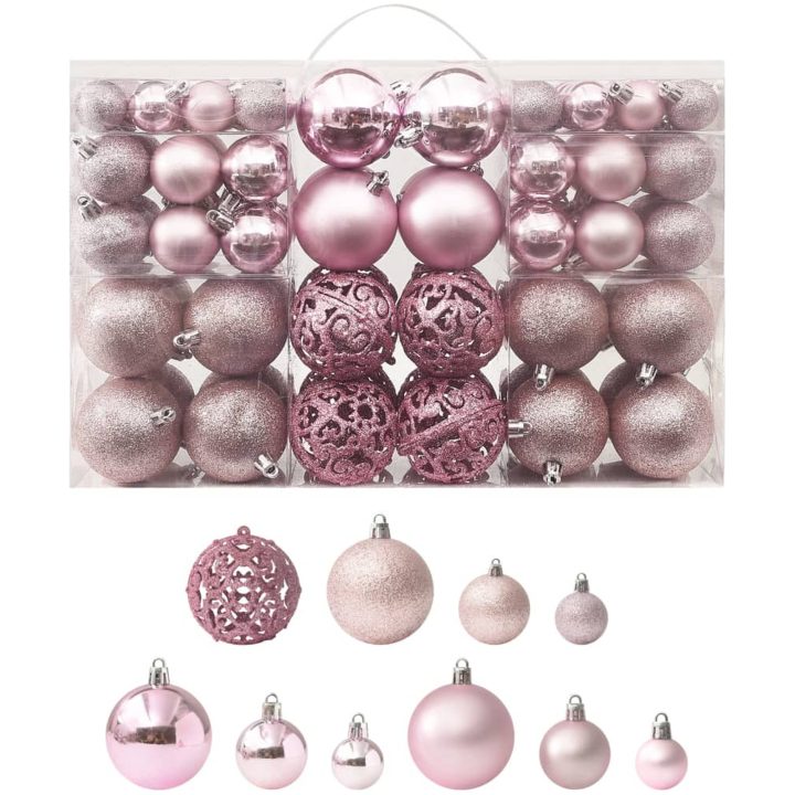 Julgranskulor 100 st rosa vidaXL – bild 2