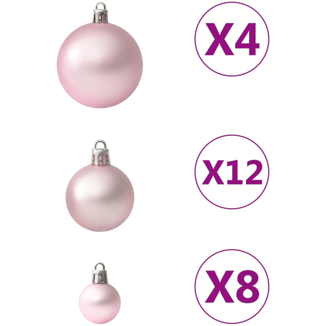 Julgranskulor 100 st rosa vidaXL – bild 6