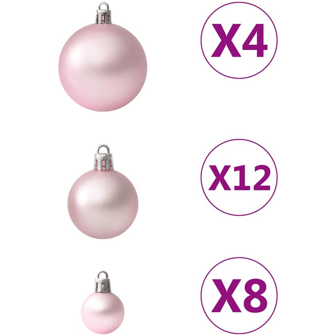 Julgranskulor 100 st rosa vidaXL – bild 8