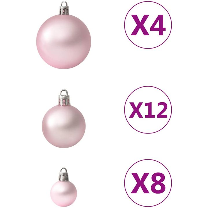 Julgranskulor 100 st rosa vidaXL – bild 8