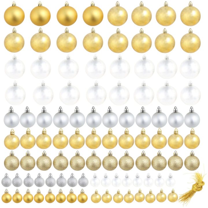 Julgranskulor 100 st silver/guld vidaXL – bild 2