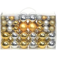 Julgranskulor 100 st silver/guld vidaXL