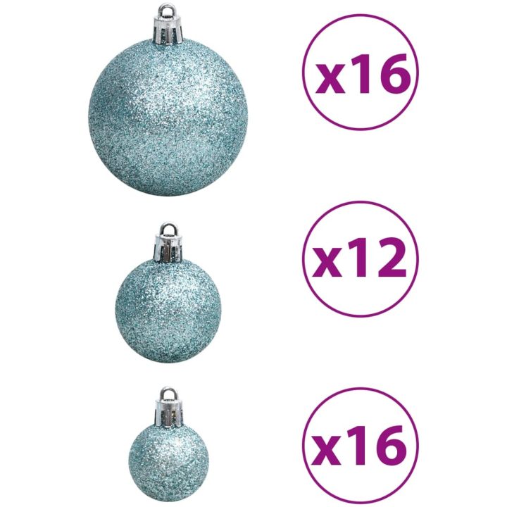 Julgranskulor 100 st turkos 3/4/6 cm vidaXL – bild 5