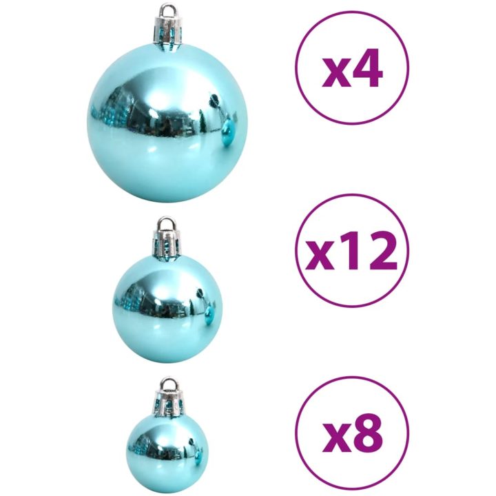 Julgranskulor 100 st turkos 3/4/6 cm vidaXL – bild 6