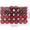 Julgranskulor 100 st vinröd 3/4/6 cm vidaXL – miniatyr 10