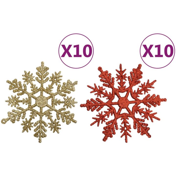 Julgranskulor 108 st guld och röd vidaXL – bild 11