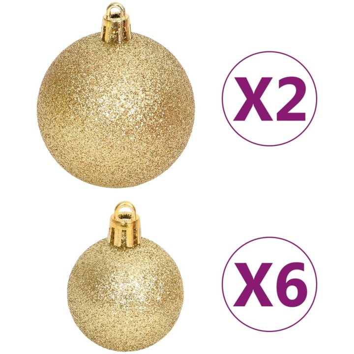 Julgranskulor 108 st guld och röd vidaXL – bild 6