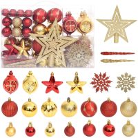 Julgranskulor 108 st guld och röd vidaXL
