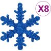 Julgranskulor 111 delar blå polystyren vidaXL – miniatyr 10