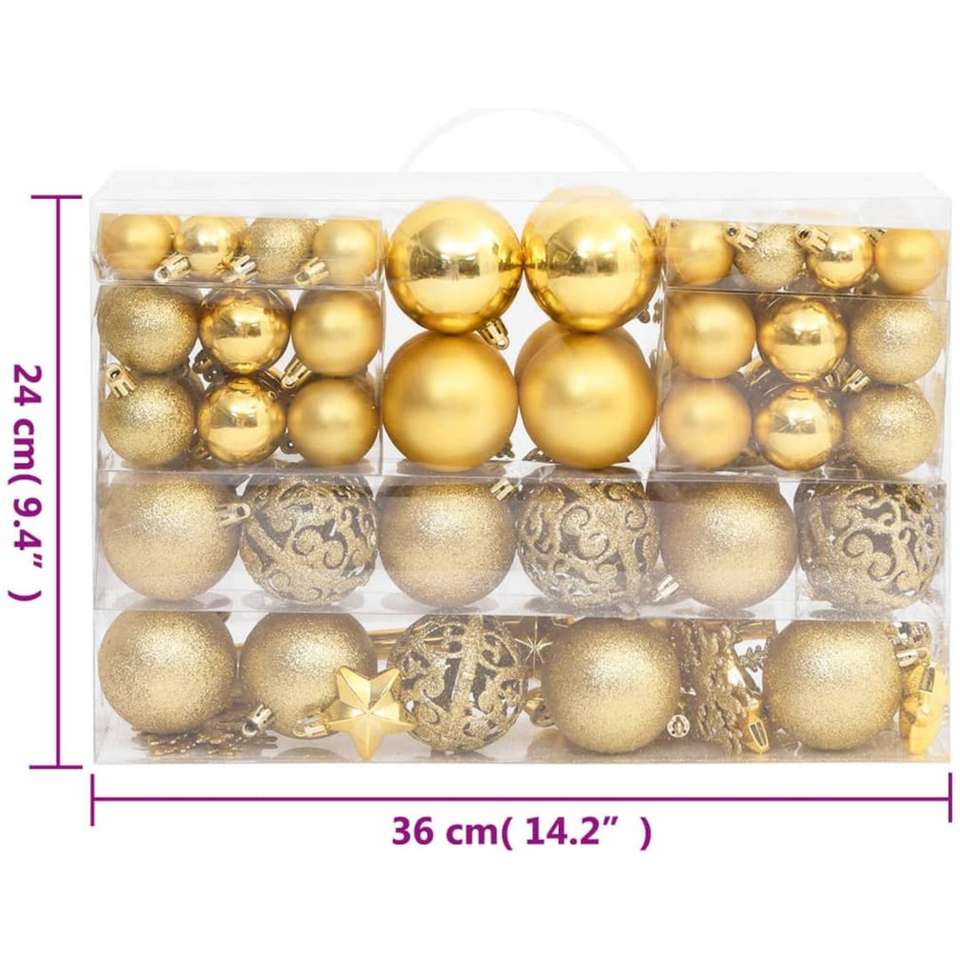 Julgranskulor 111 delar guld polystyren vidaXL – bild 12