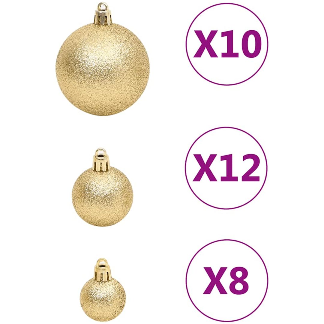 Julgranskulor 111 delar guld polystyren vidaXL – bild 7
