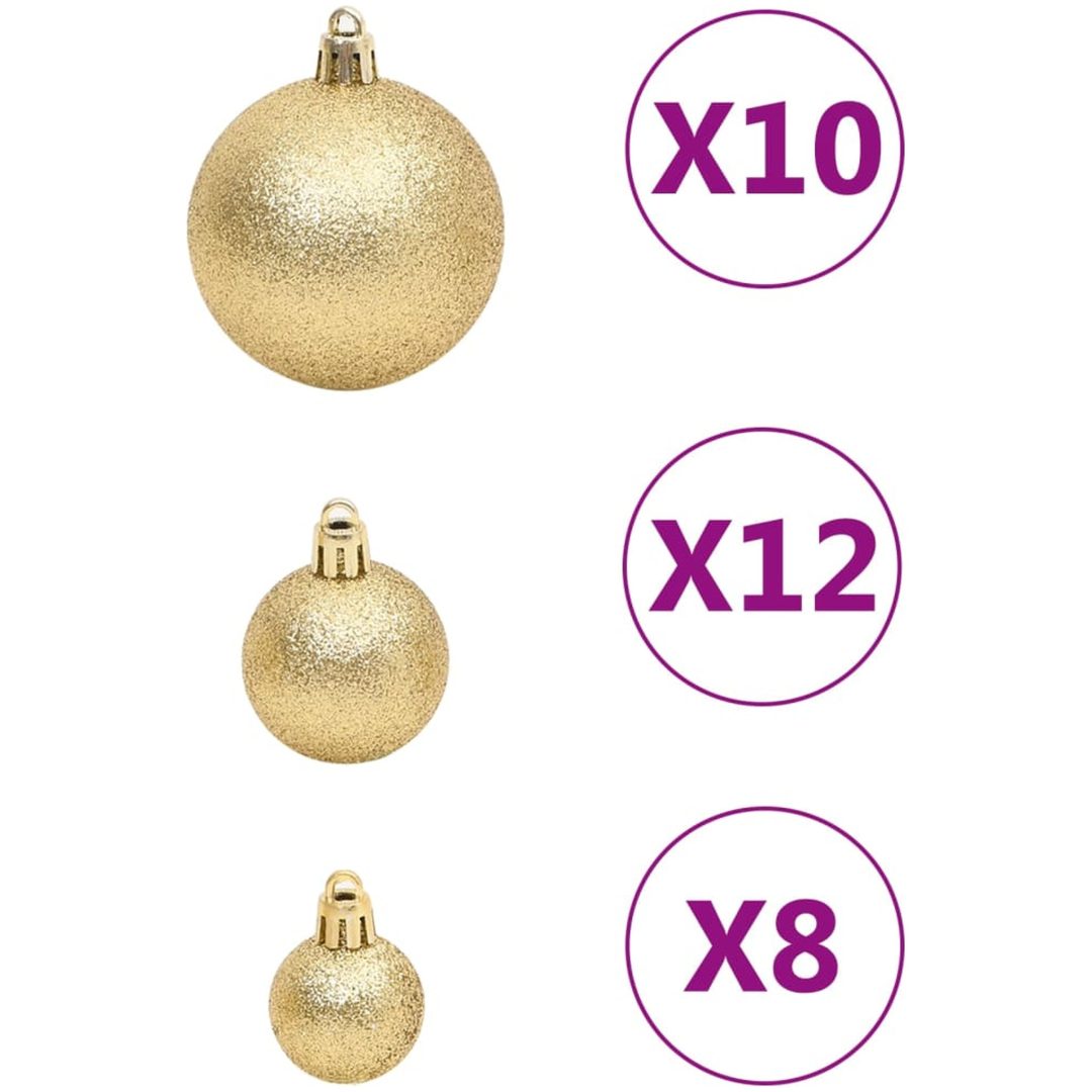 Julgranskulor 111 delar guld polystyren vidaXL – bild 8