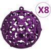 Julgranskulor 111 delar lila polystyren vidaXL – miniatyr 4