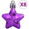 Julgranskulor 111 delar lila polystyren vidaXL – miniatyr 8