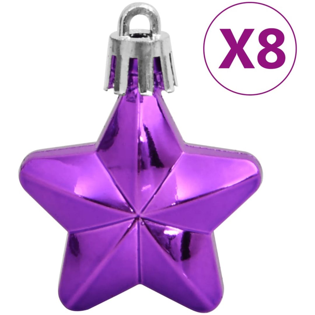 Julgranskulor 111 delar lila polystyren vidaXL – bild 8