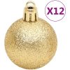 Julgranskulor 111 delar röd/grön/guld polystyren vidaXL – miniatyr 5