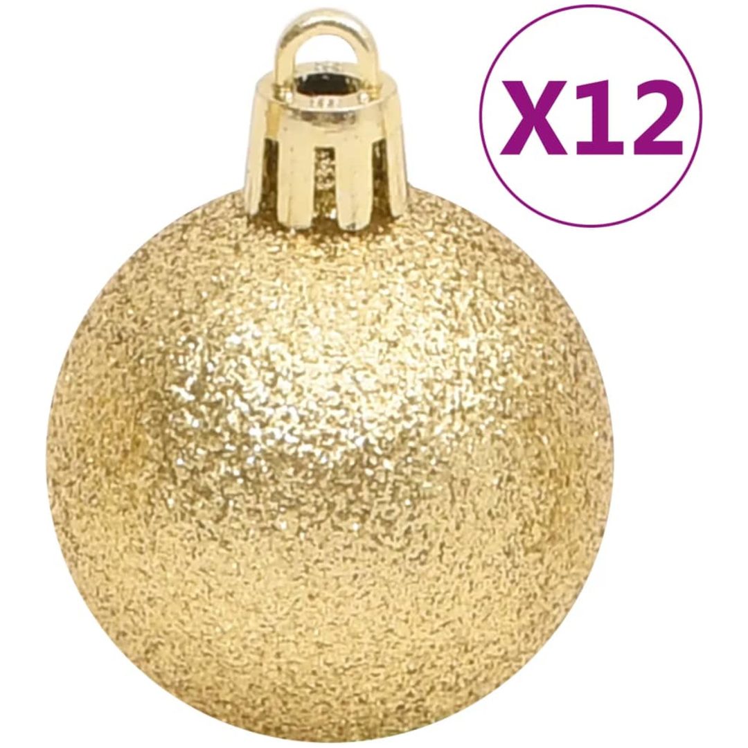 Julgranskulor 111 delar röd/grön/guld polystyren vidaXL – bild 5