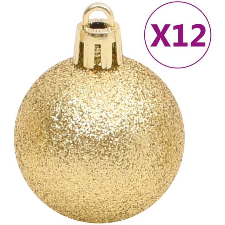 Julgranskulor 111 delar röd/grön/guld polystyren vidaXL – bild 5