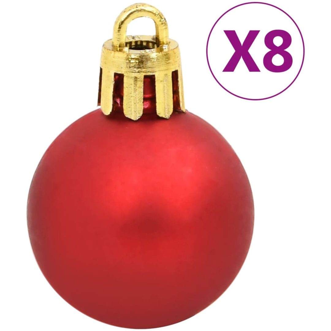 Julgranskulor 111 delar röd/grön/guld polystyren vidaXL – bild 6