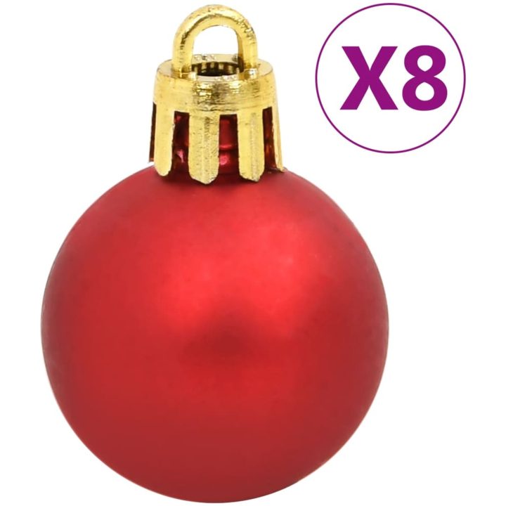 Julgranskulor 111 delar röd/grön/guld polystyren vidaXL – bild 6