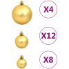 Julgranskulor 111 delar röd/grön/guld polystyren vidaXL – miniatyr 8