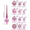Julgranskulor 111 delar rosa polystyren vidaXL – miniatyr 12