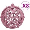 Julgranskulor 111 delar rosa polystyren vidaXL – miniatyr 5