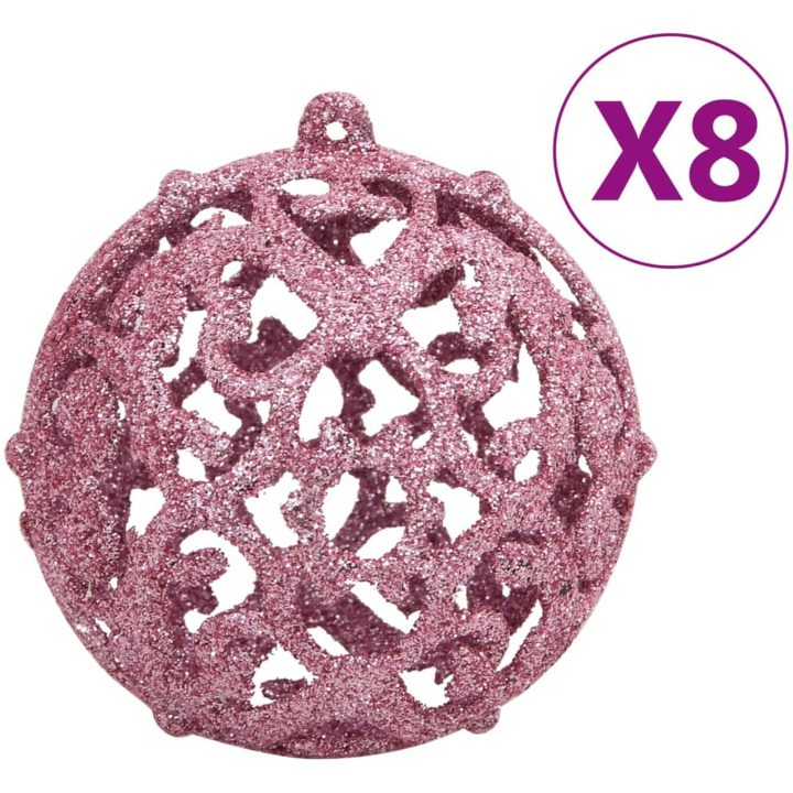 Julgranskulor 111 delar rosa polystyren vidaXL – bild 5