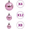 Julgranskulor 111 delar rosa polystyren vidaXL – miniatyr 6