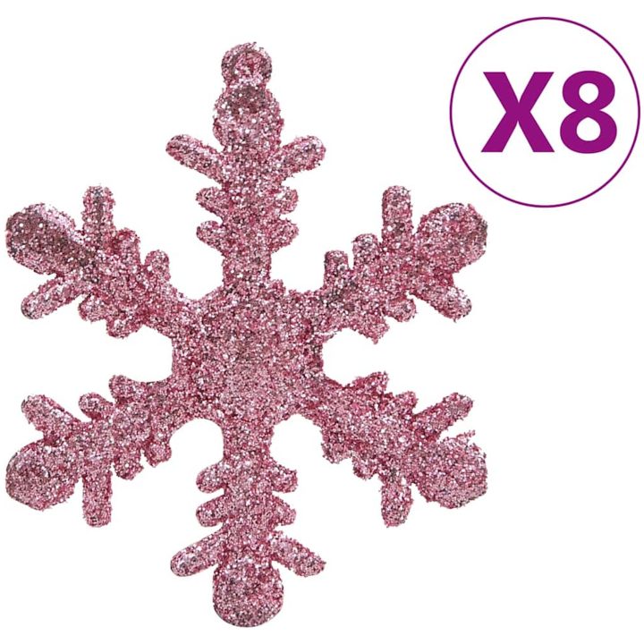 Julgranskulor 111 delar rosa polystyren vidaXL – bild 9