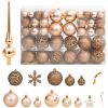 Julgranskulor 111 delar roséguld polystyren vidaXL – miniatyr 2