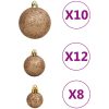 Julgranskulor 111 delar roséguld polystyren vidaXL – miniatyr 5
