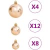 Julgranskulor 111 delar roséguld polystyren vidaXL – miniatyr 7