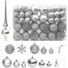 Julgranskulor 111 delar silver polystyren vidaXL – miniatyr 2