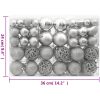 Julgranskulor 111 delar silver polystyren vidaXL – miniatyr 12