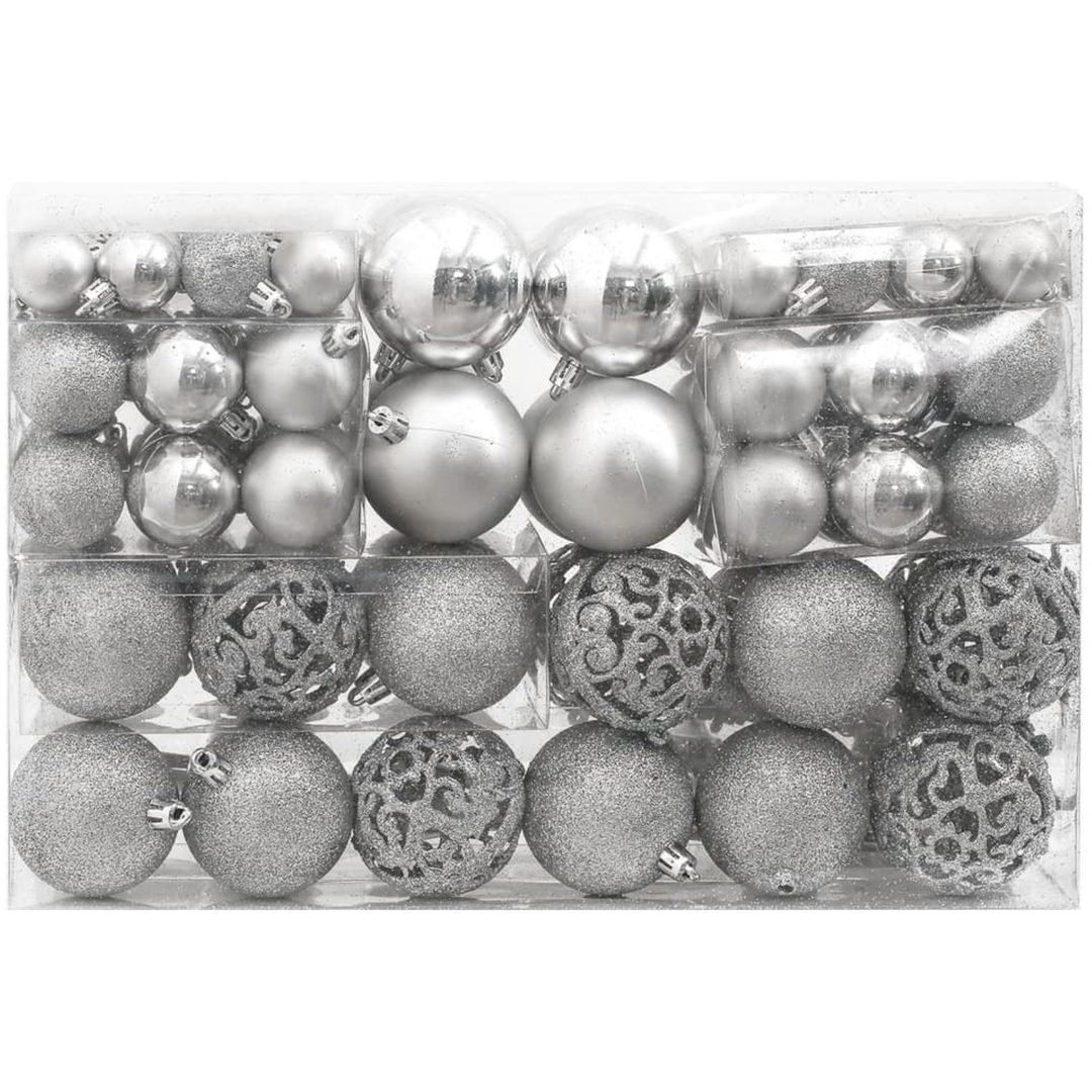 Julgranskulor 111 delar silver polystyren vidaXL – bild 3