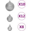 Julgranskulor 111 delar silver polystyren vidaXL – miniatyr 5