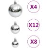 Julgranskulor 111 delar silver polystyren vidaXL – miniatyr 6