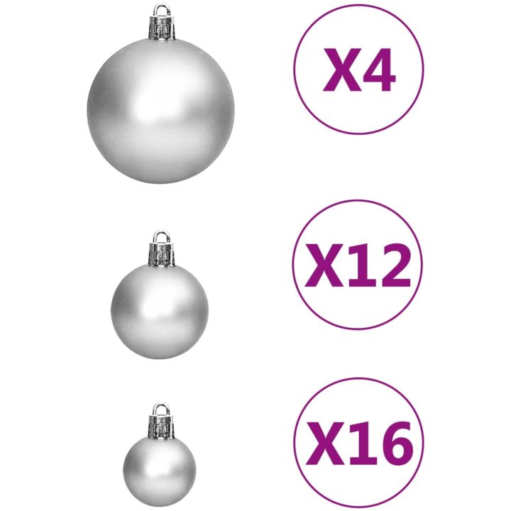 Julgranskulor 111 delar silver polystyren vidaXL – bild 8