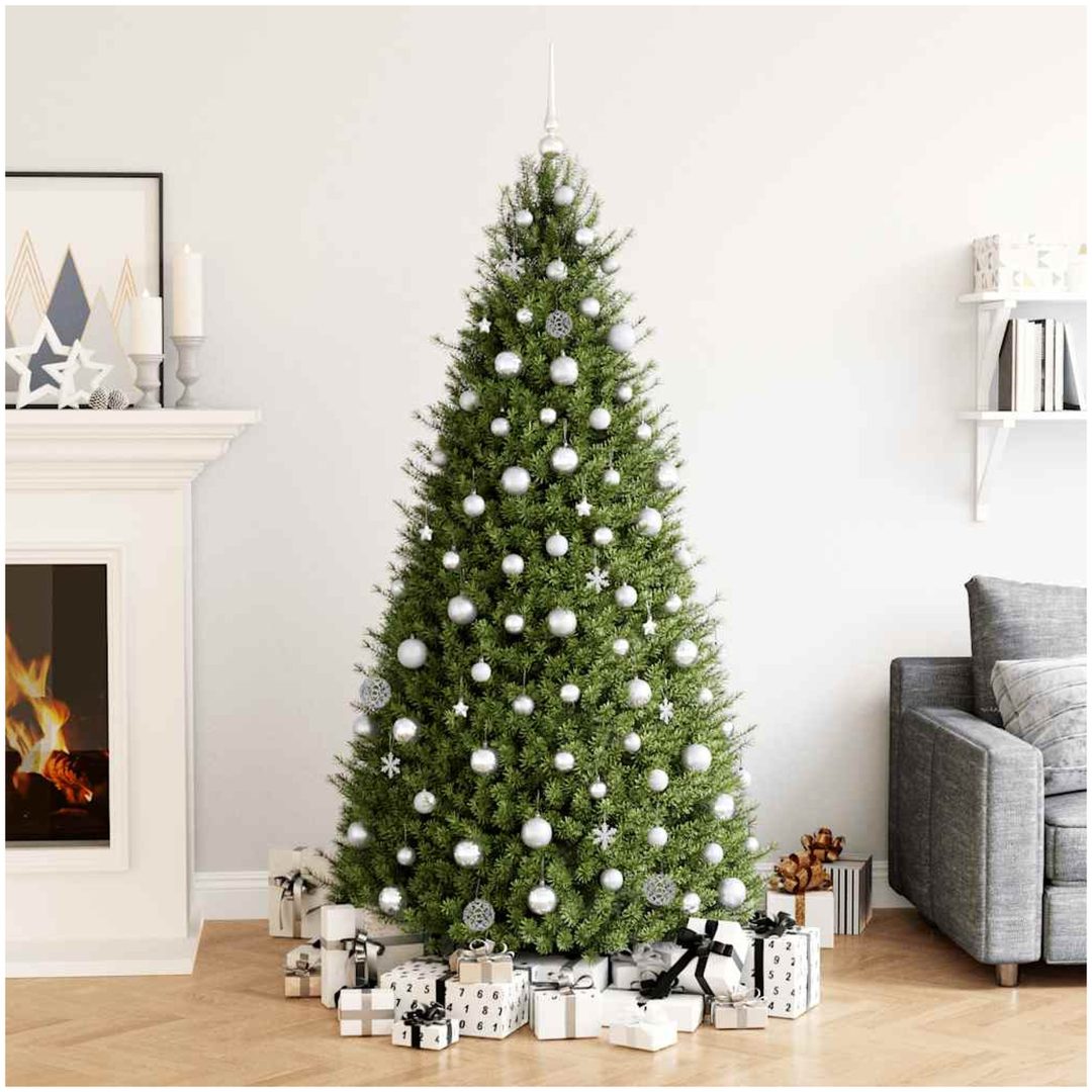 Julgranskulor 111 delar silver polystyren vidaXL
