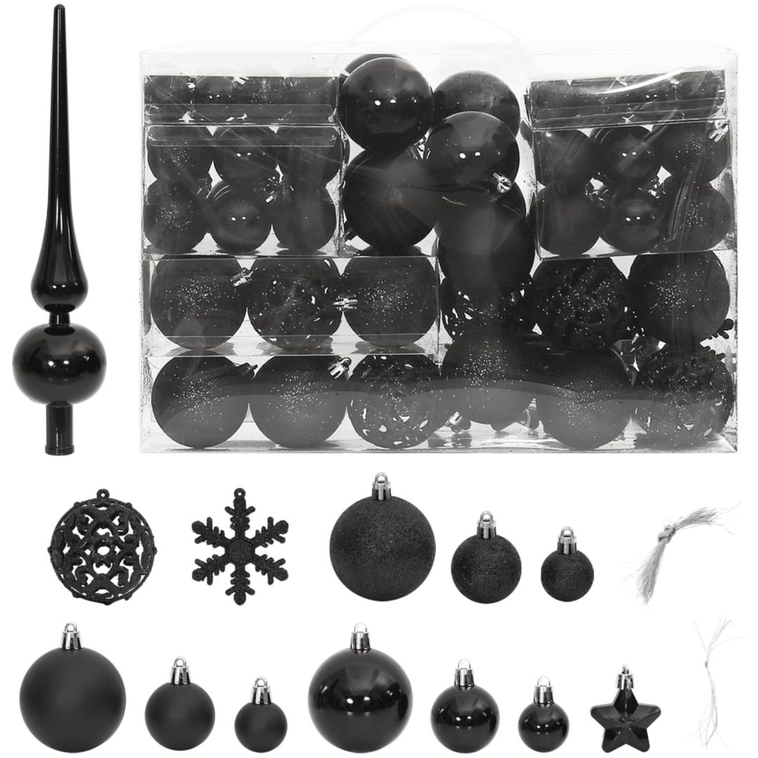 Julgranskulor 111 delar svart polystyren vidaXL – bild 2