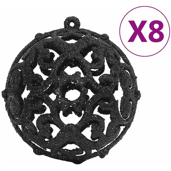 Julgranskulor 111 delar svart polystyren vidaXL – bild 4