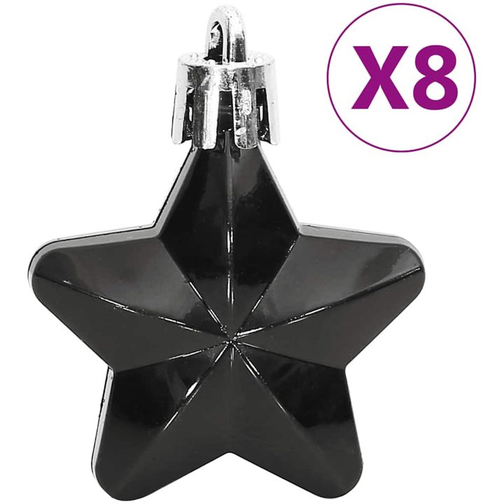 Julgranskulor 111 delar svart polystyren vidaXL – bild 8