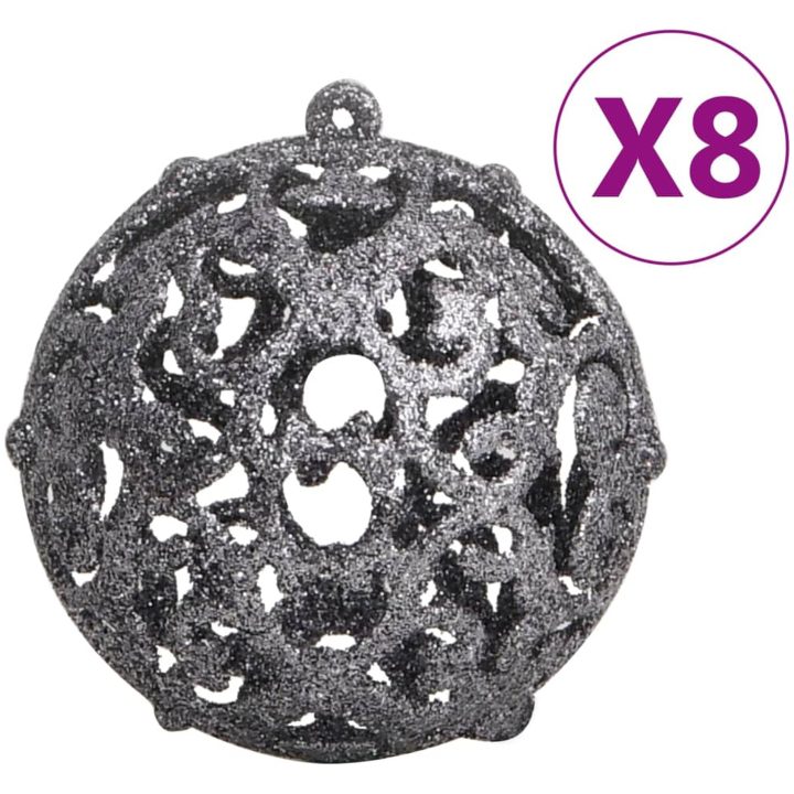 Julgranskulor 111 delar vit och grå polystyren vidaXL – bild 4