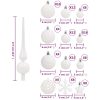 Julgranskulor 111 delar vit polystyren vidaXL – miniatyr 12