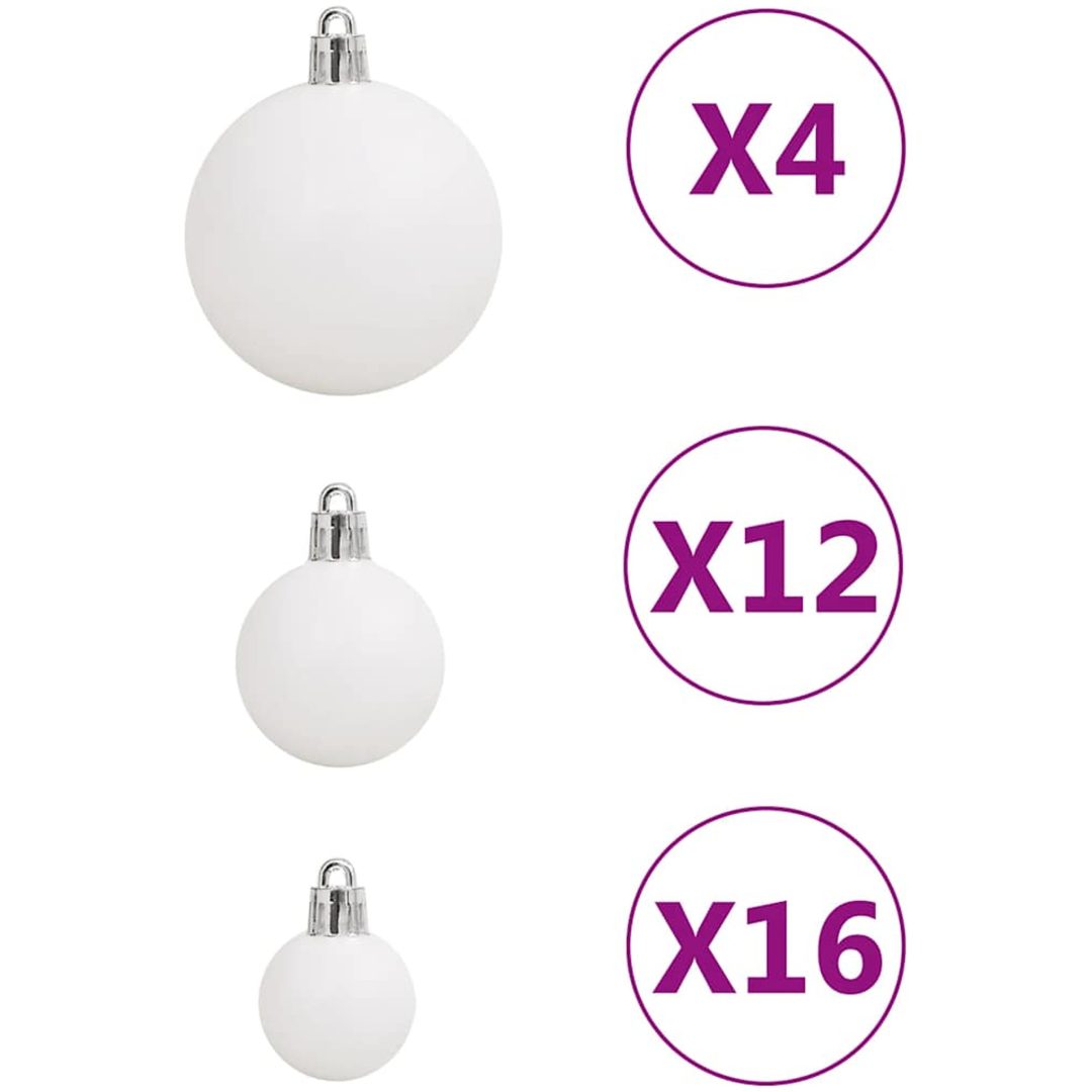 Julgranskulor 111 delar vit polystyren vidaXL – bild 5