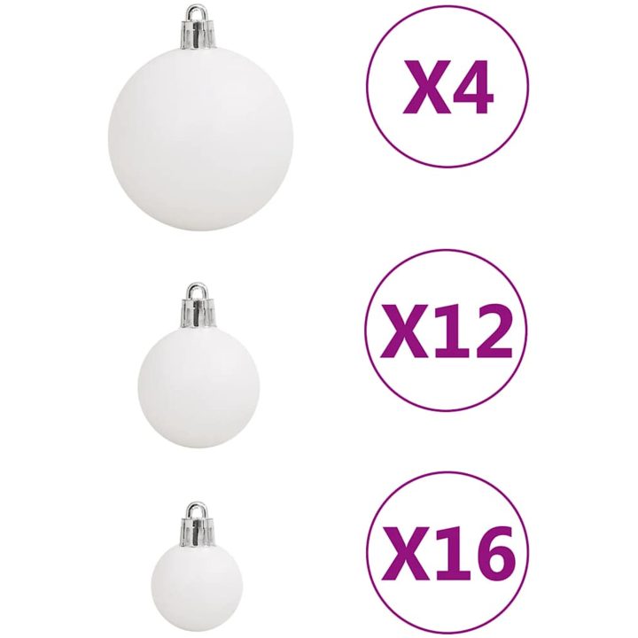 Julgranskulor 111 delar vit polystyren vidaXL – bild 5