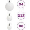 Julgranskulor 111 delar vit polystyren vidaXL – miniatyr 6